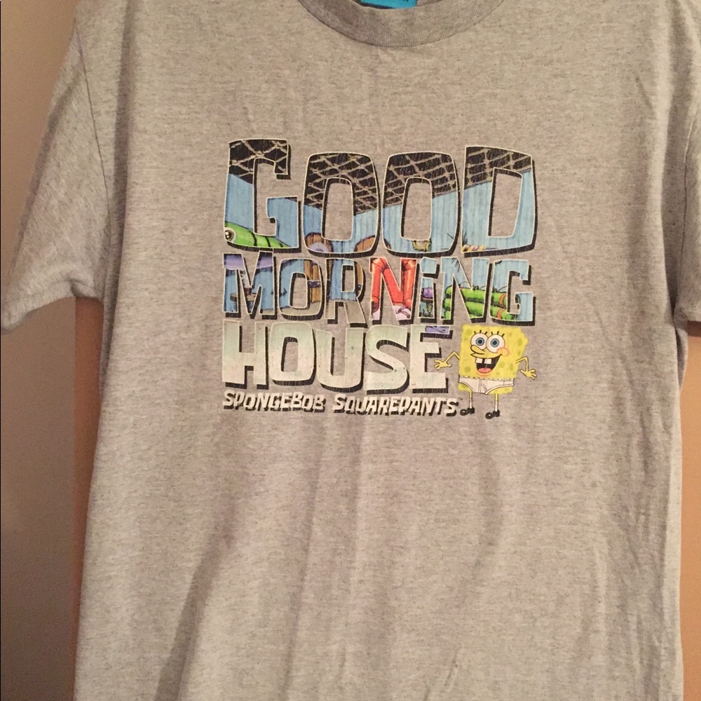 Sponge bob gray t shirt